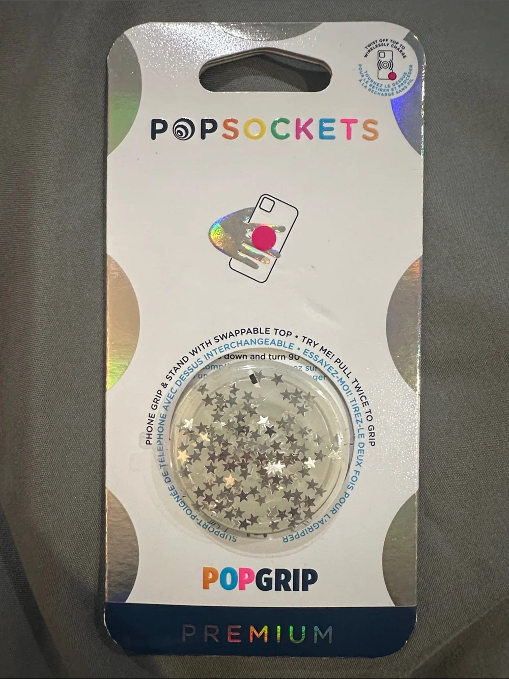 PopSockets Glitter Star Fire Premium Phone Grip